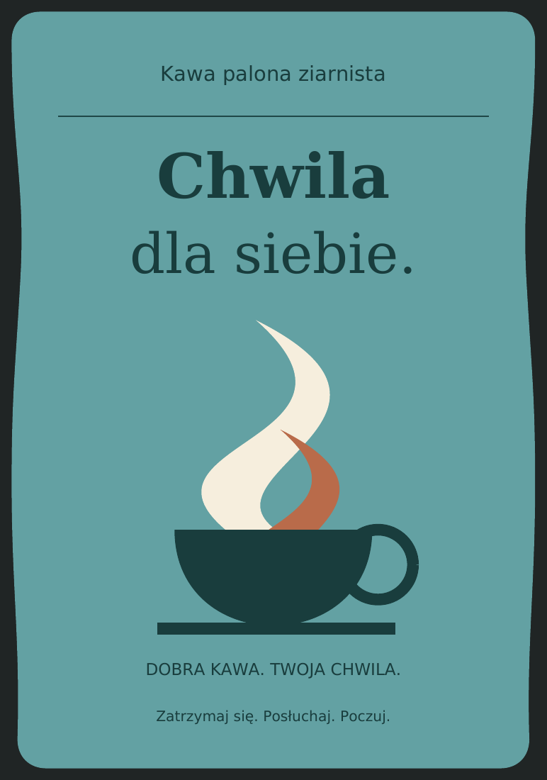 Projekt etykiety Chwila dla siebie